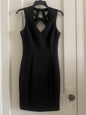 Guess Black Sleeveless Dress with Geometric Cutout
